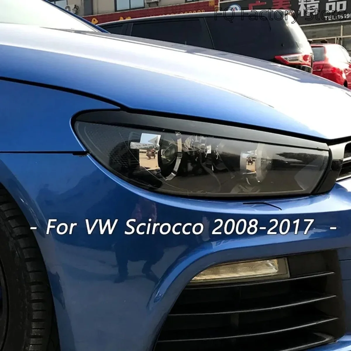 Autocollants de garniture de paupières de phares avant de voiture, pour Volkswagen et VW Scirocco 2008 – 2017
