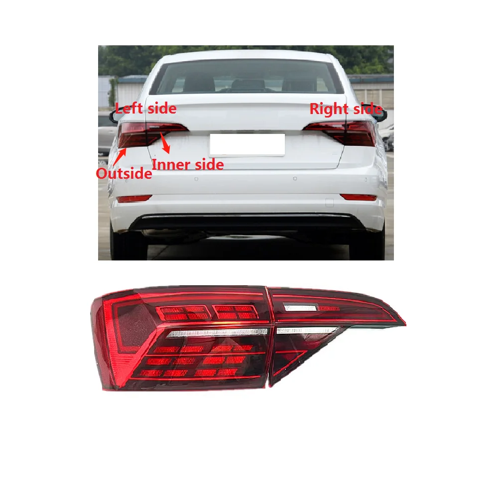 For Volkswagen VW Sagitar Jetta 2019 2020 2021 High Configuration Tail Light Rear  Turn Signal Taillight Assembly