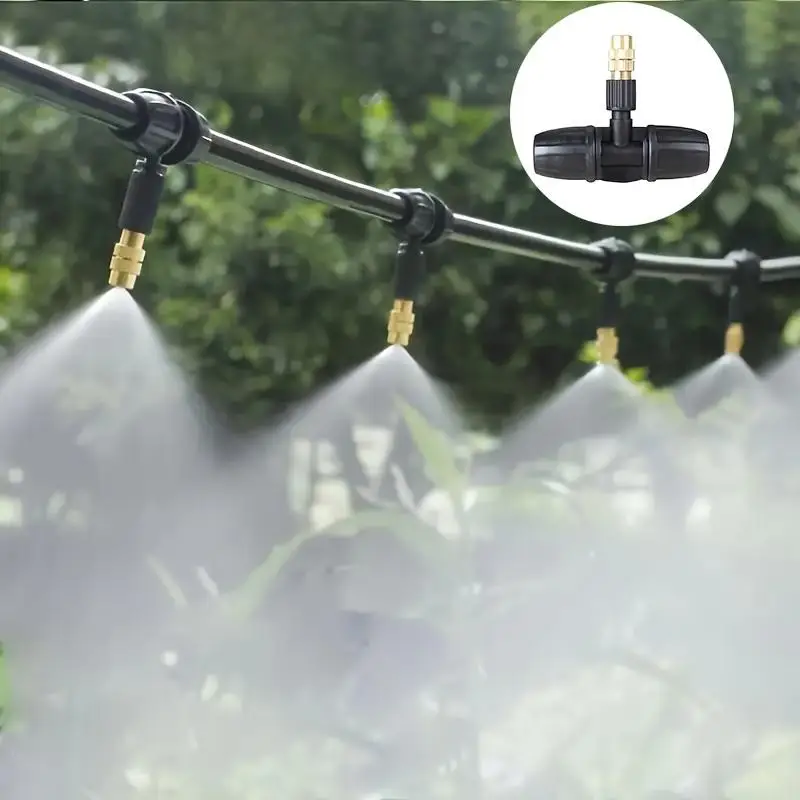6 Stück Sprühdüsen aus Kunststoff und Kupfer, Bewässerungsdüse für 811 912 Wasserschlauch, Hausgarten-Sprinkler, Vernebelung für Rasen und Pflanzen