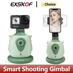 Smart Shooting Gimbal Selfie 360° Rotation Auto Face Tracking Holder Base For GoPro Hero 12 11 10 9 8 7 DJI Osmo Action 4 Phone