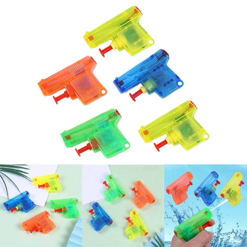 

5Pieces Small Water Guns Summer Manual Toy Outdoor Burst Watergun Seasides Outdoor Water Fight Toy Kids Gift