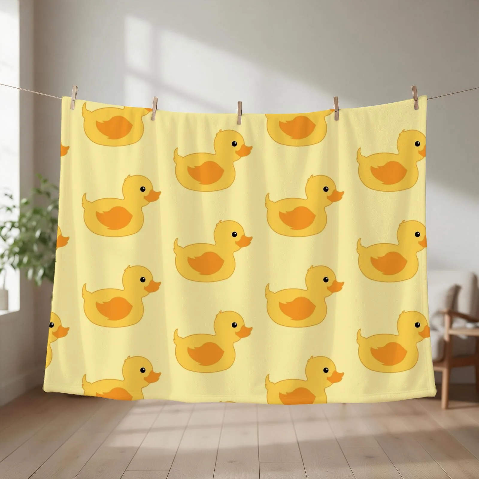 Rubber duck Throw Blanket couch cozy soft plush fuzzy picnic outdoor blanket