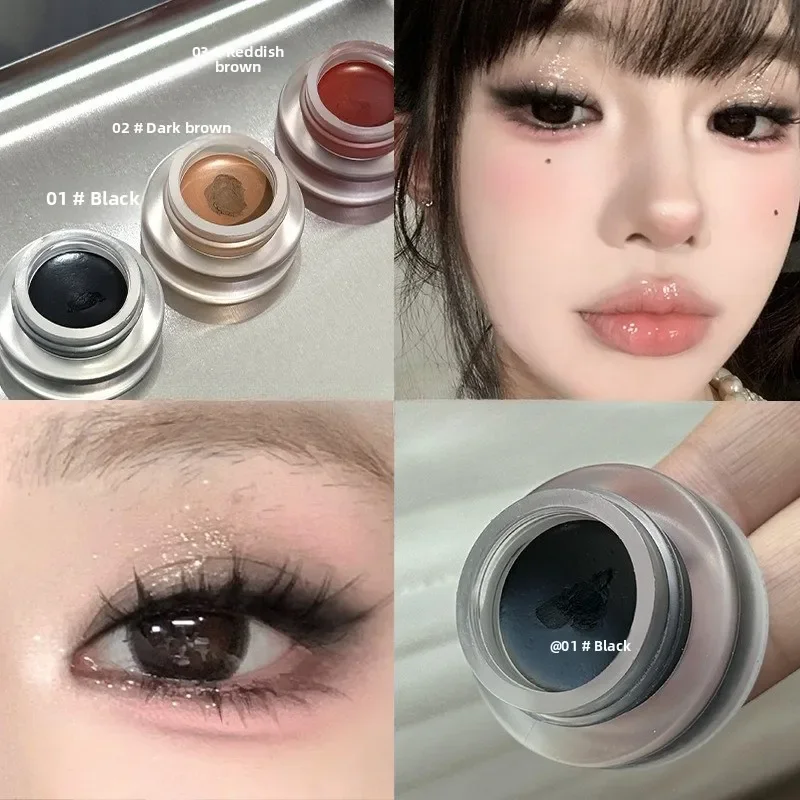 อายไลเนอร์เนื้อเจลสีแดงแบบแมท กันน้ำ พร้อมแปรงปลายแหลม ใช้งานง่าย สีสวย ติดทนนาน เนื้อครีมเนียนนุ่ม สีธรรมชาติ