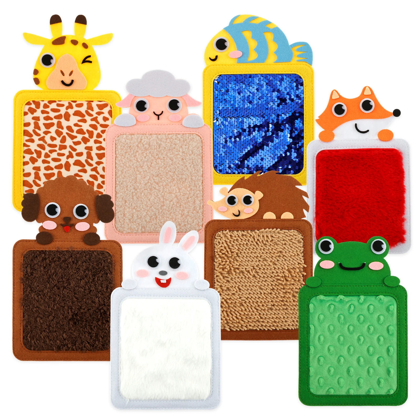 

Фетровые сенсорные коврики для детей-аутистов, мультяшная плитка для познания животных, текстурированные подушечки, развивающие игрушки для дошкольного образования