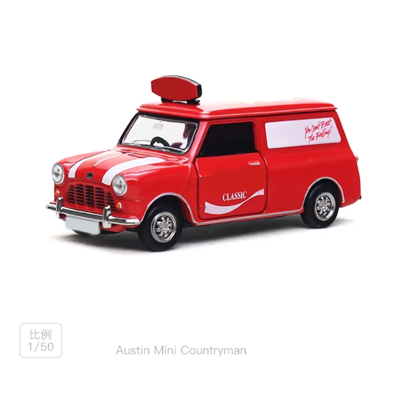 Diecast 1:50 Scale Alloy Austin Mini Countryman Car Model Finished Product Simulation Toy Collection Gift Static Display
