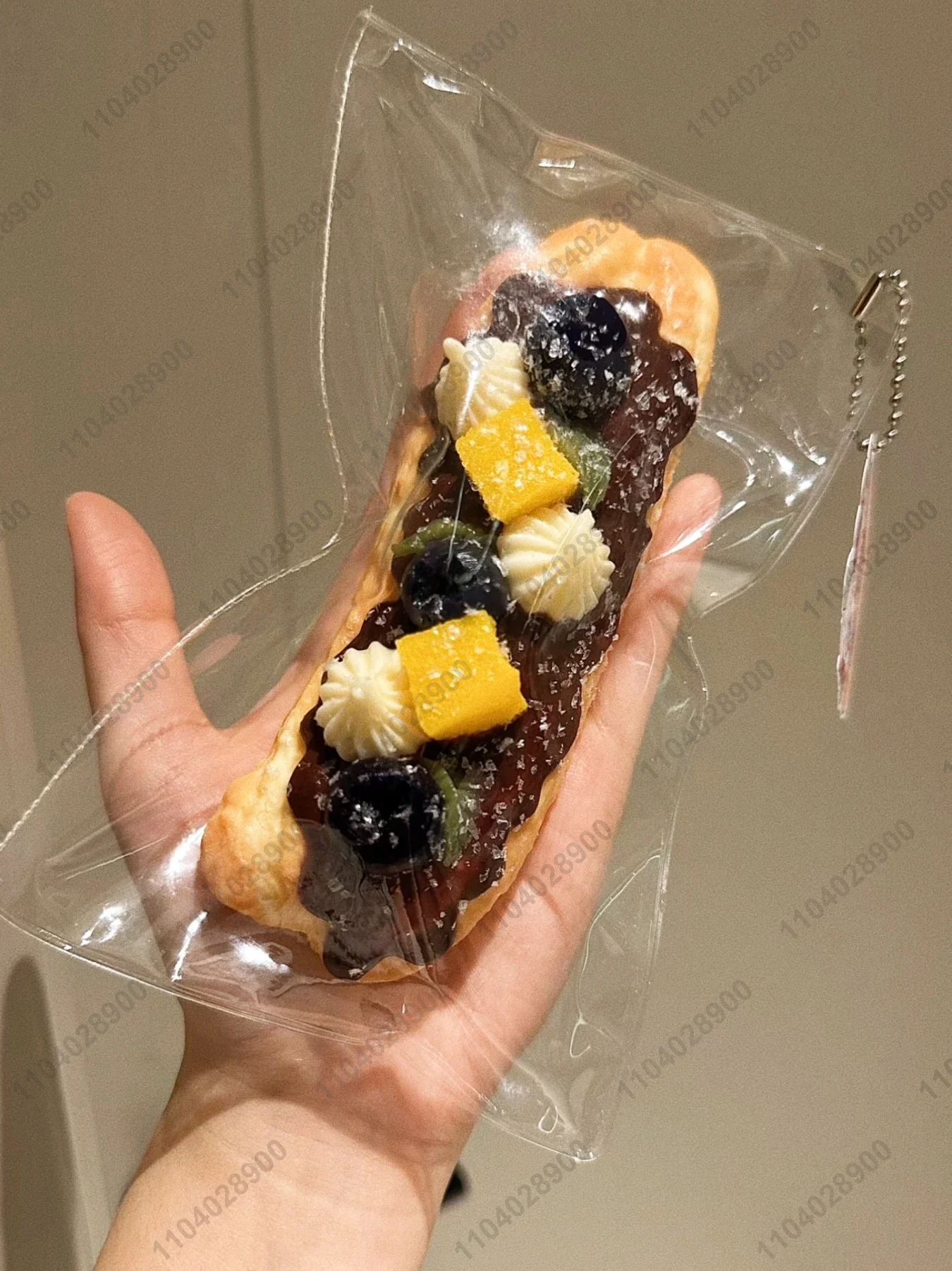 Eclair المعجنات طابا اسفنجي سيليكون الفرنسية نخب الفاكهة كريم الحلوى مخبز موتشي ضغط لعبة الإجهاد الإصدار اليد الاسترخاء هدية لعبة