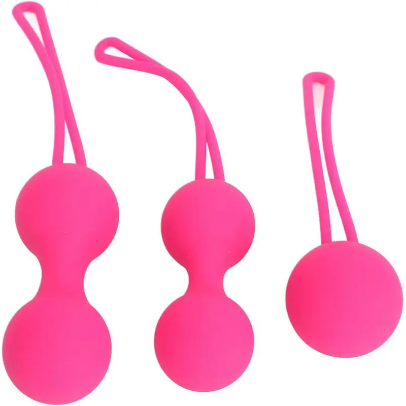 Entraîneur de plancher pelvien en silicone, resserrement des muscles, kit d'entraînement, balle de massage, exercice musculaire pelvien, plancher pelvien, 3 pièces