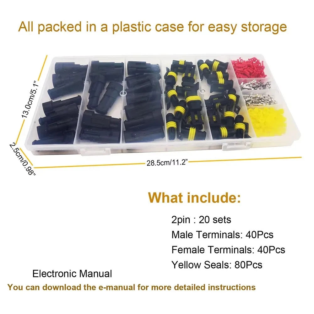 20 Kits 3-poliger Steckverbinder, elektrische Kfz-Steckverbinder, Schnellanschluss, 3-poliger Draht, wasserdichter 3-Wege-Drahtverbinder mit SN-48B – Detail 5
