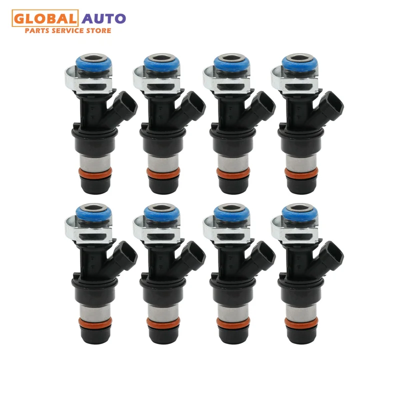 8PCS 17113553 80lb 830cc Fuel Injectors Fits for GM 4.8L 5.3L 6.0L Exc. Flex Fuel 832-11180