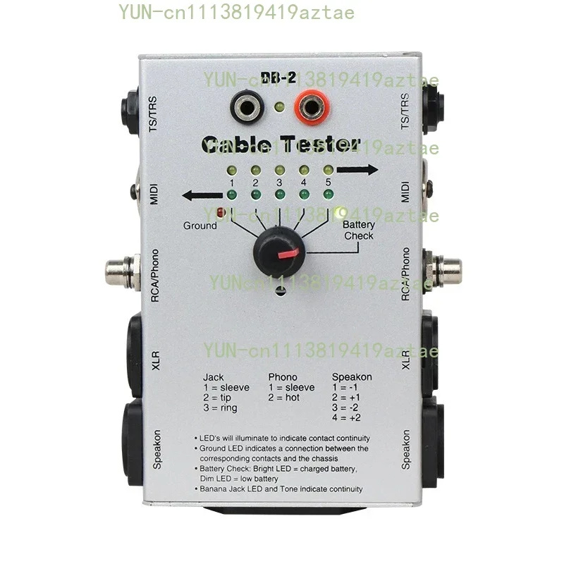 DB-2 Line Tester Audio Cable Signal Test Instrument Audio Engineering Line Tester Multi-Function Line Tester
