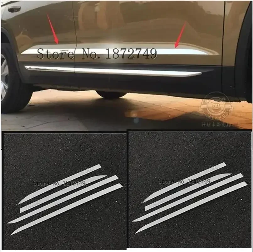 For Skoda kodiaq 2017 2018 2019  20 21 2022 2023 Side Door Molding Stainless Steel Body Trim Cover Stickers