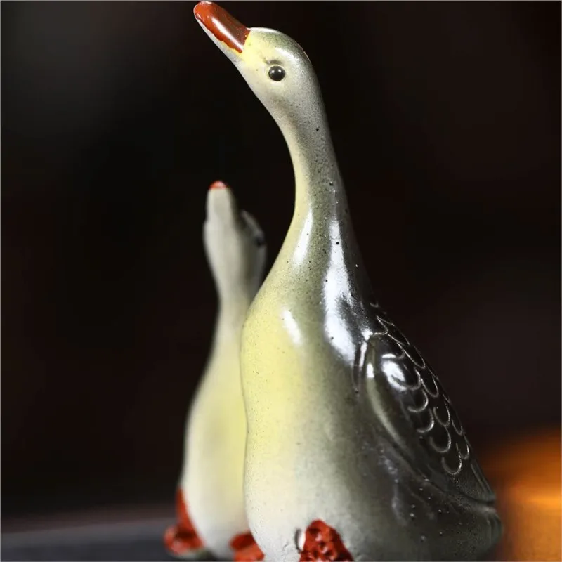 Creative Tea Pet Swan Color Changing Boutique Tea Tool Tea Table Decoration Nourishing Kungfu Tea Ceremony Accessories ZJ108