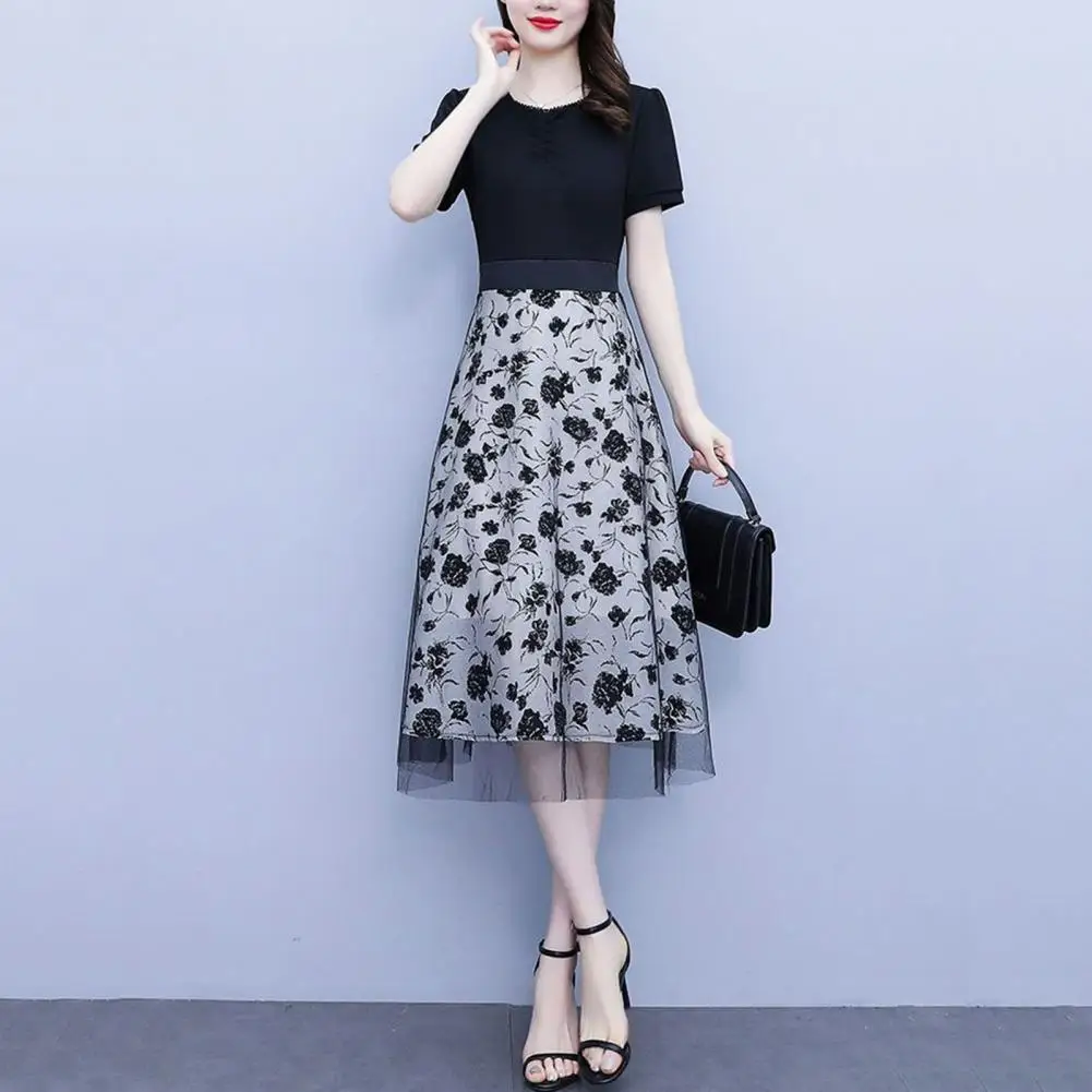 

Women Dress Mesh Lady Summer Dress Soft Breathable Lady Summer Dress