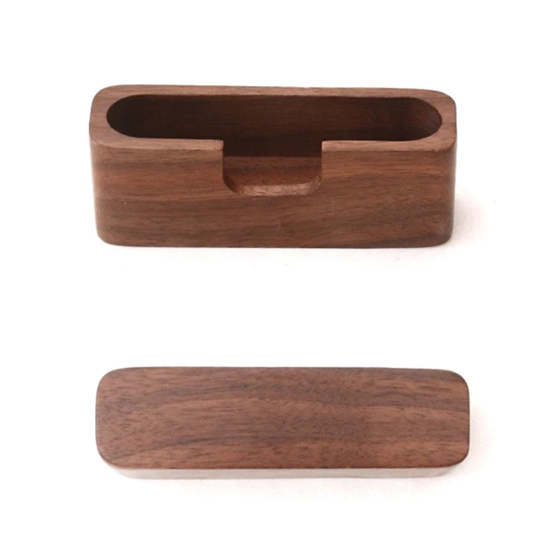 Walnut Business Card Holder Wood Business Card Holders Business Card Holder Display Desktop Business Card Stand DesktopDecor