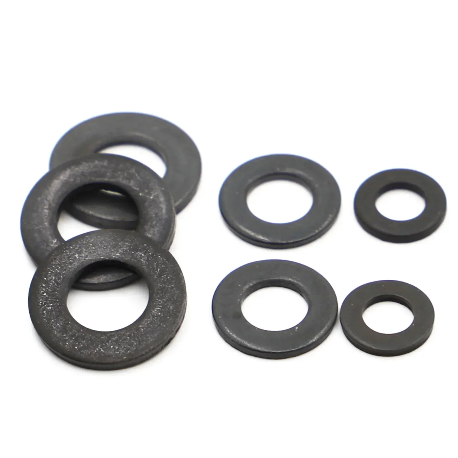 M2 M2.5 M3 M4 M5 M6 M8 M10 M12 M14 M16 M20 M22 M24  Black Grade 8.8 Carbon Steel Flat Washer Plain Gasket Pad GB97 DIN125