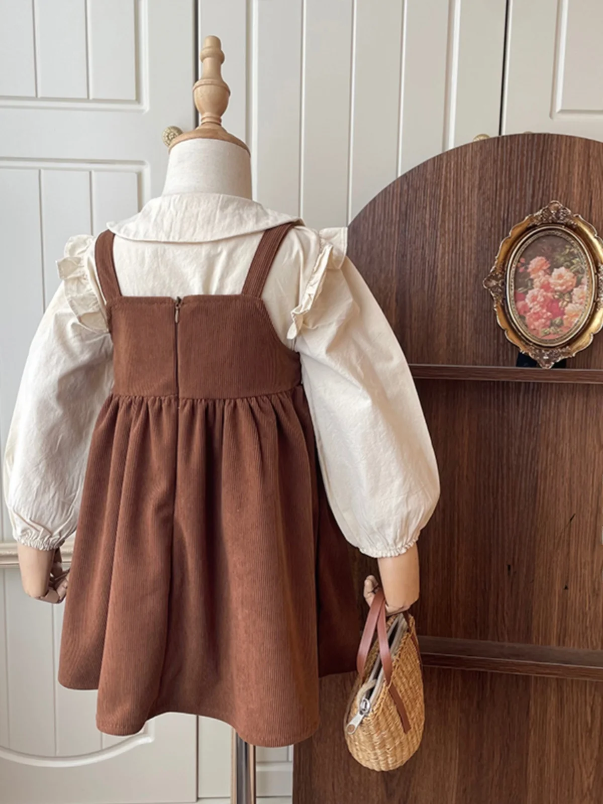 Automne Faion filles Dr bébé tenue d'anniversaire coréen Sle printemps automne jupe à carreaux et t-shirt deux pièces ensemble enfant Dr