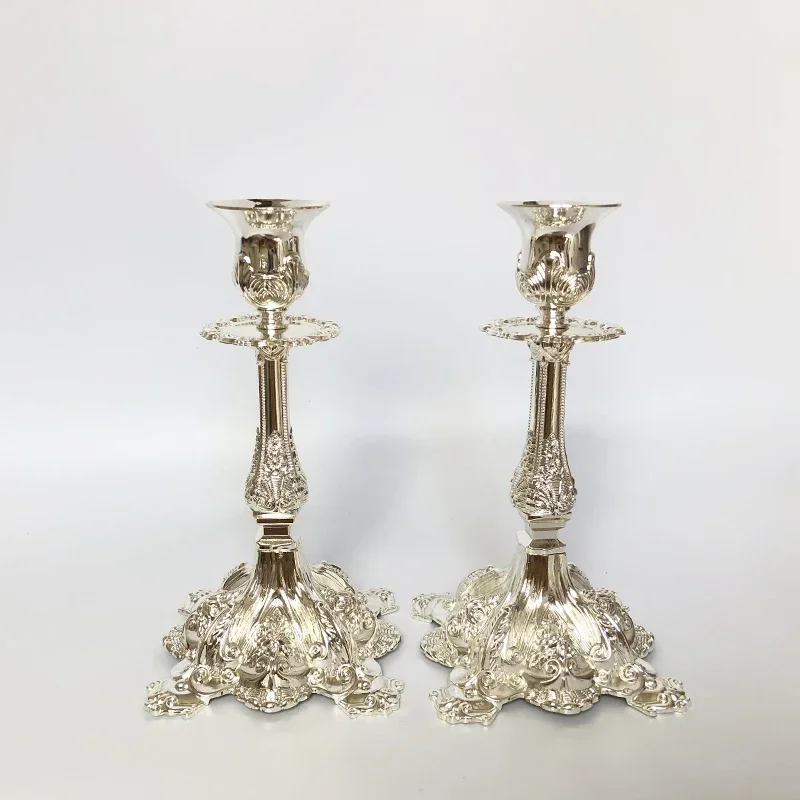 Metal Gold Silver Single Arm Candle Holders Home Romantic Candlelight Dinner Props Hotel Wedding Party Stick Candle Stand Decor