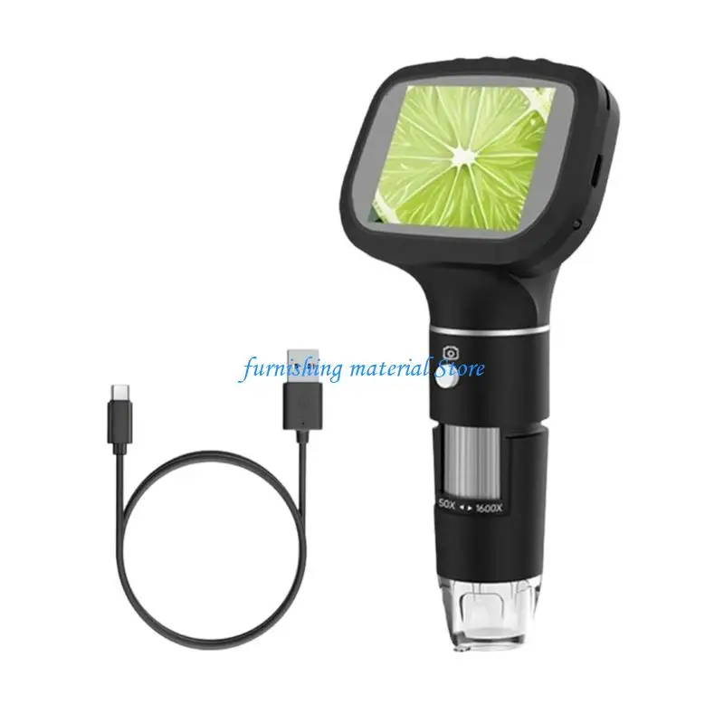 Y5GD Small 1600X Magnification Microscope with Build in Camera & Card Slot ABS