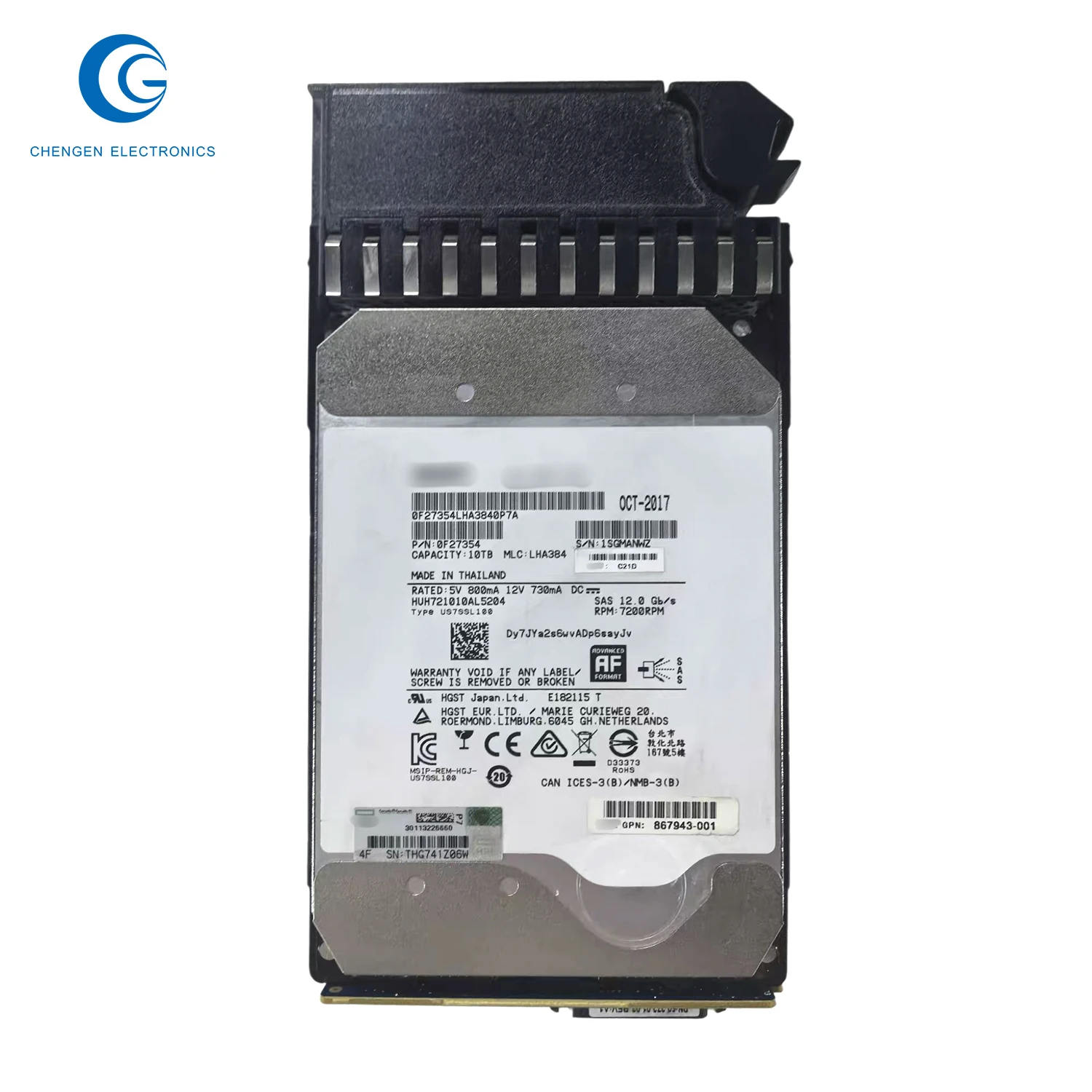 2pcsMsa P9M8A 10Tb 700Rpm 3.5In Sas 1G Midline 86830-001 قرص صلب داخلي جديد 10Tb لاستخدام محرك Msa 040 سعة Tb Ssd