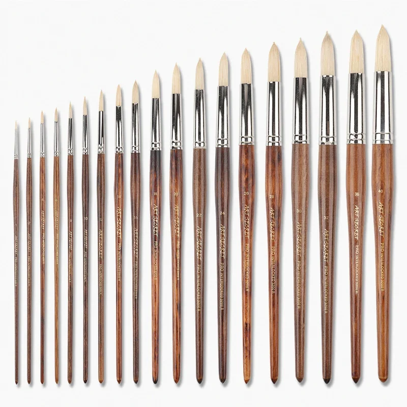 ArtSecret 3200R Pro فرشاة طلاء شعيرات Chungking المتشابكة للزيت الغواش اللوحة لوازم فنية فرشاة الفنان #5