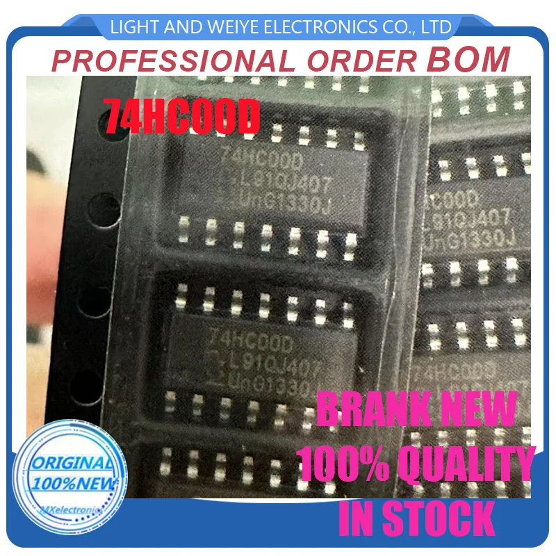 20pcs/lot 74HC00 74HC00D SOP Quad 2-Input NAND Gate New Original