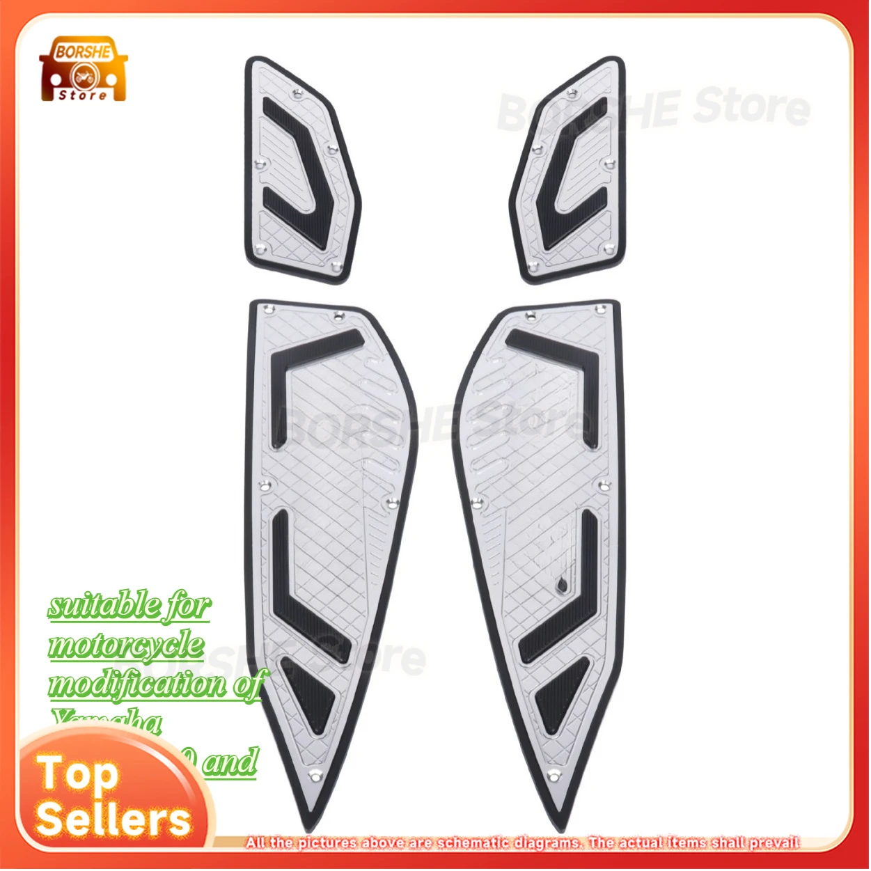 

This anti-slip and anti-stain floor mat is suitable for motorcycle modification of Yamaha XMAX300 and XMAX250 models