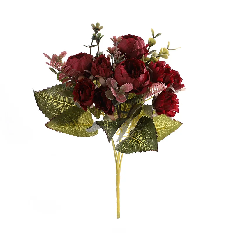 Artificial Peonies Silk Peony Flowers Plants Artificial Flowers for Home Hotel Wedding Christmas Tables Arrangement Flower Decor