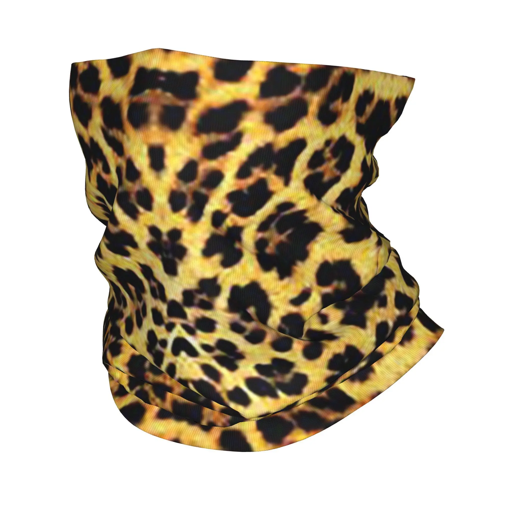 

Leopard Print Bandana Neck Gaiter Printed Face Scarf Multi-use Face Mask Running For Men Women Adult All Season