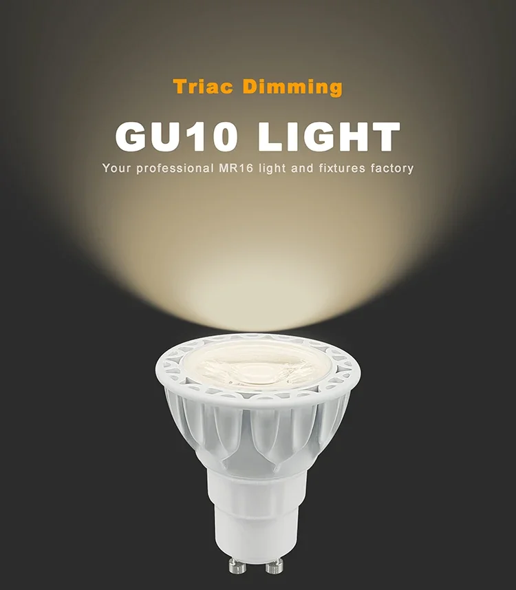 10 Pack GU10 7W LED Bulb 36° Narrow Beam Angle Triac Dimmable Spotlight 220V COB Chip for Home And Shop Lighting