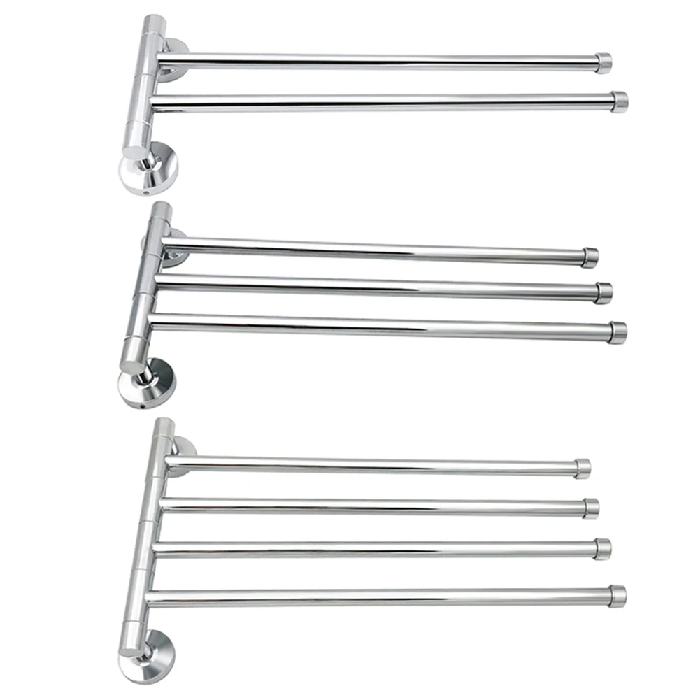 

Stainless Steel Towel Rack Lightweight Towel Hanging Rod Rotation Activity Dishcloth Hanger Saving Space for Home Dormitory