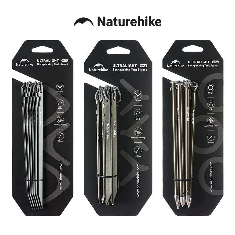 

Naturehike Tent Nail 7075 Aluminum Alloy Peg Tent Stake Ultralight Backpacking Tent Nail Outdoor Camping Hiking Equipment