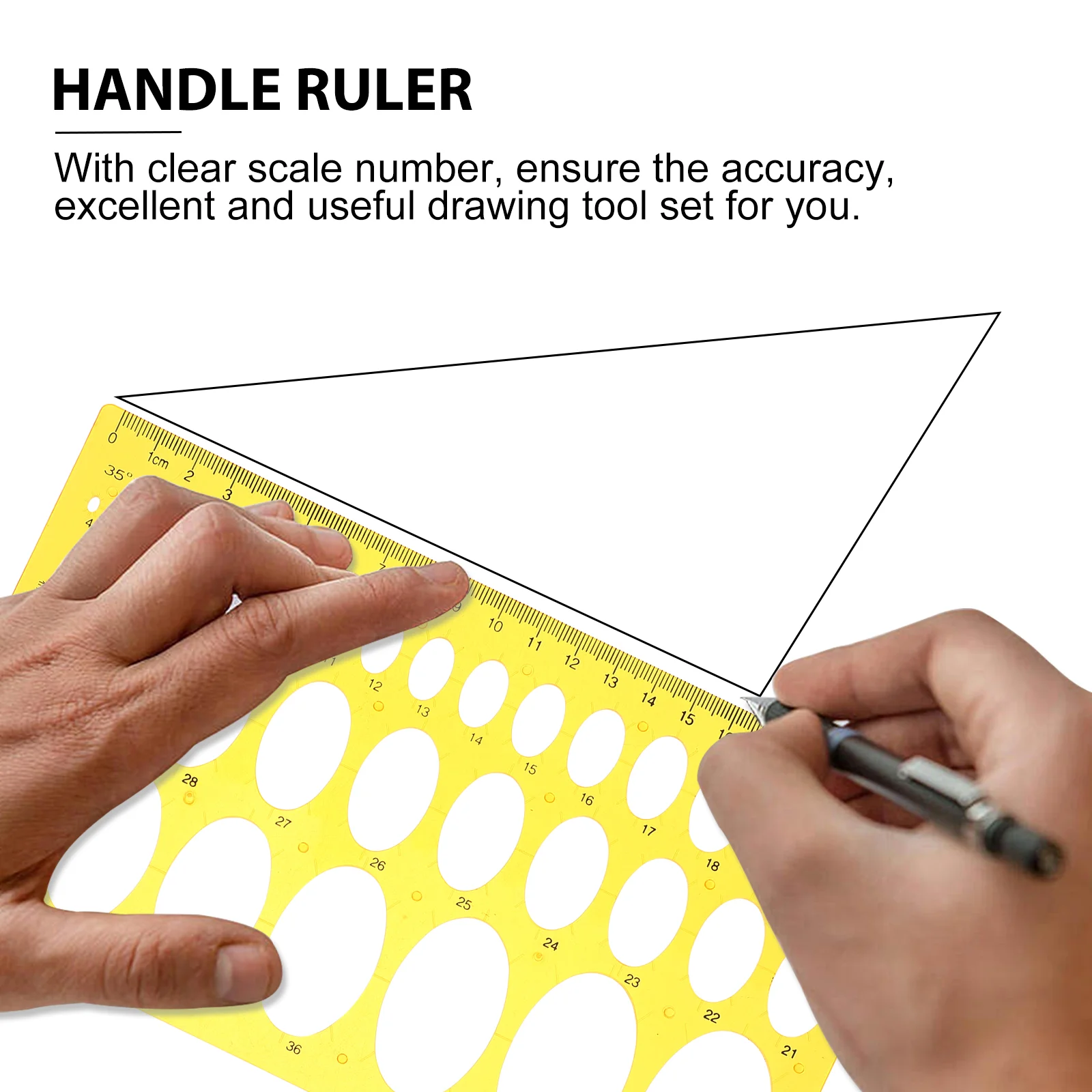 Scale Ruler Drawing Templates Architecture Rulers Kit to Draft Ellipse Measuring Tool