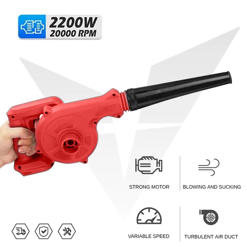 Vilasting Turbo Blower Электрический садовый инструмент Беспроводной с матовым двигателем среднего давления для дома DIY возд...