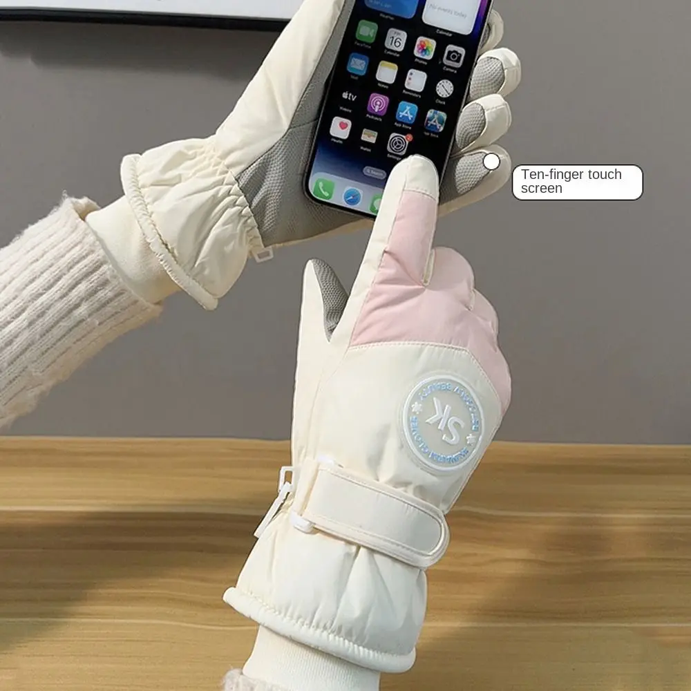 

Cycling Equipment Touchscreen Skiing Gloves Thick Winter Warm Gloves Windproof Cute Motorcycle Gloves Women