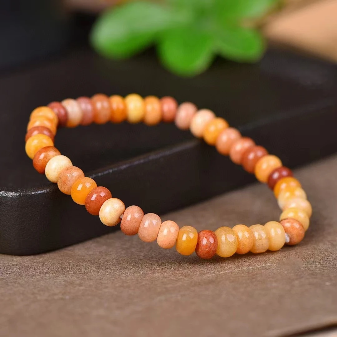 Gobi-Pulseira de Pedra Colorida Natural para Mulheres, Pulseiras Elásticas, Encantos Elegantes, Corrente Mão Gobi Jade, Amuleto Jóias Pedras Preciosas