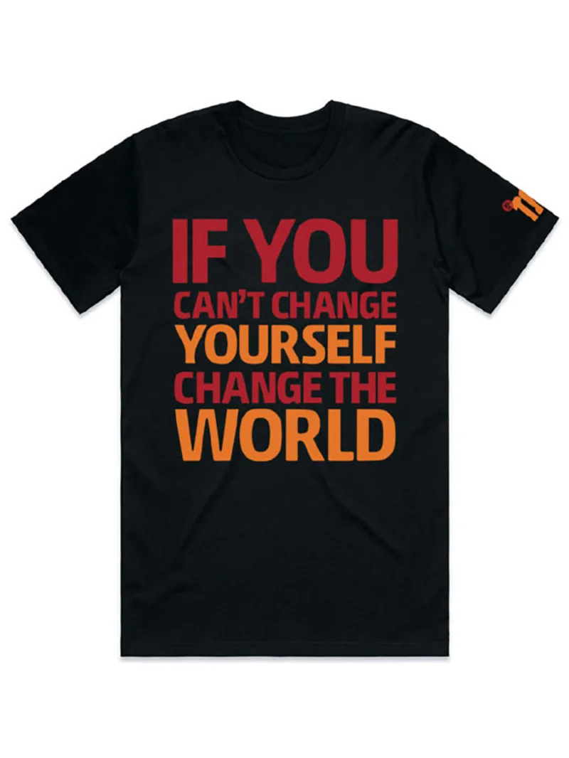 If You Can't Change Casual Alphabet Letter Print Short Sleeve T-Shirt Cotton Breathable Sweat-wicking Comfortable for Daily Wear