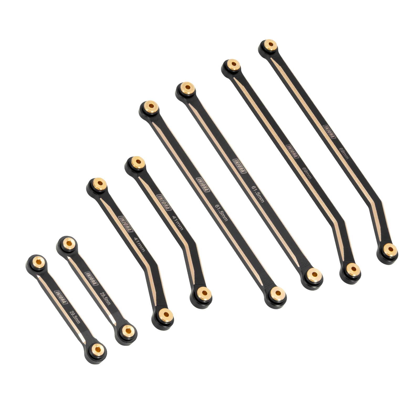 INJORA 36g Black Coating Brass High Clearance Chassis 4 Links Set for 1/24 RC Crawler Axial SCX24 Deadbolt B17