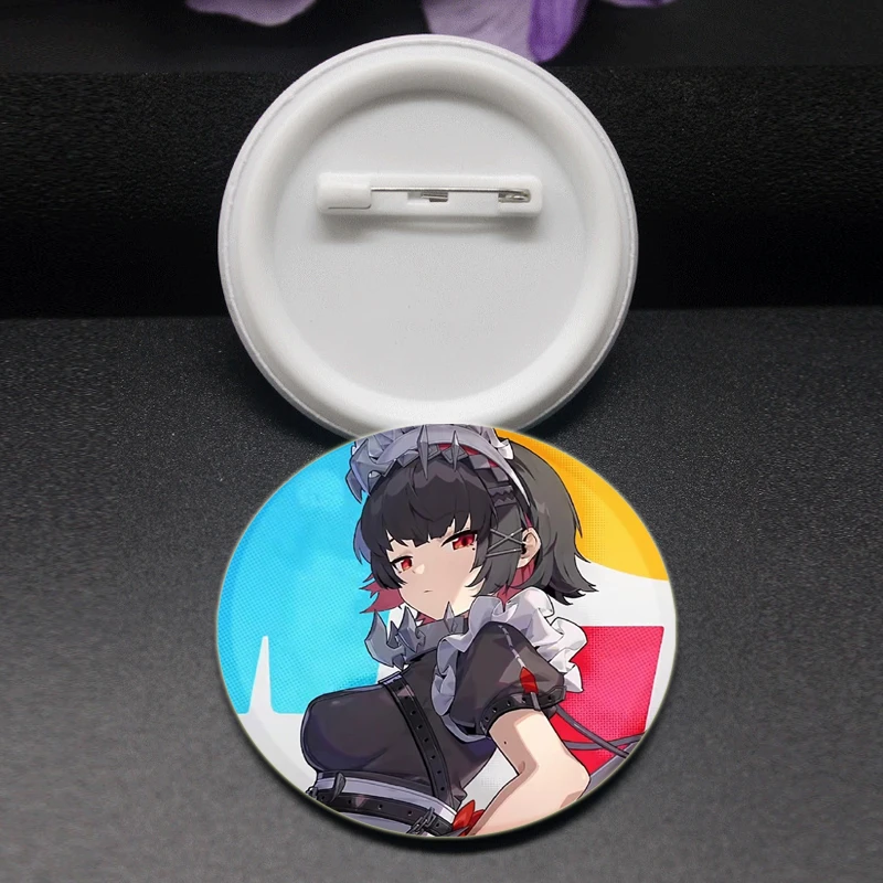 Zenless Zone Zero Brooches Anime Figure Nekomiya Mana/Hoshimi Miyabi Lapel Pins Cartoon Cosplay Badge Accessories Gifts 58mm