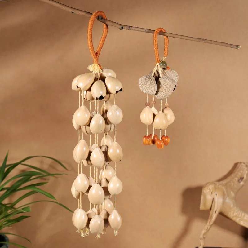 Carillons à vent portables en coquilles de fruits naturels pour la guérison sonore, le yoga, la méditation, la pleine conscience et la relaxation