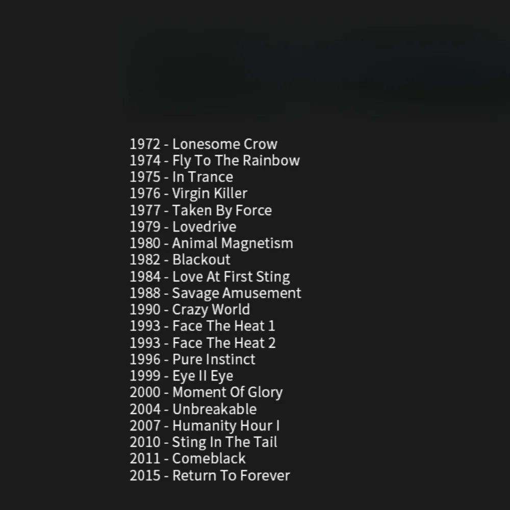 Scorpions German Heavy Metal 21CD Lossless Sound Collection Car Audio Disc Set