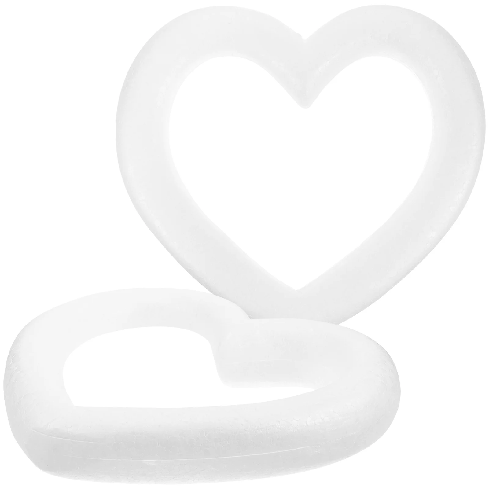 

2pcs Heart Circle Educational Diy Ornament Ring Christmas Winter Ring Party Craft Ornament