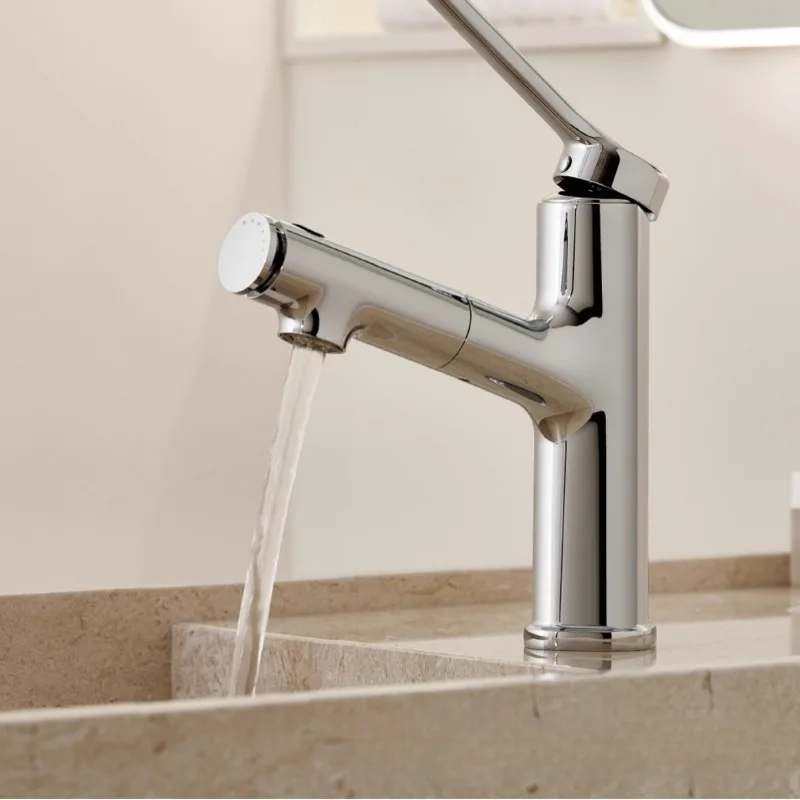 

Home Bathroom Faucet, Pull-out Basin, Washbasin, Hot and Cold Water Outlet Basin, Washbasin, Washbasin, Gun, Gray Faucet