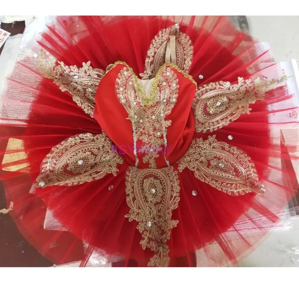 أطفال الكبار الدانتيل الكلاسيكية المهنية الباليه توتو بحيرة البجع فطيرة راقصة الباليه ملابس الرقص ازياء فستان طفل الفتيات النساء #3