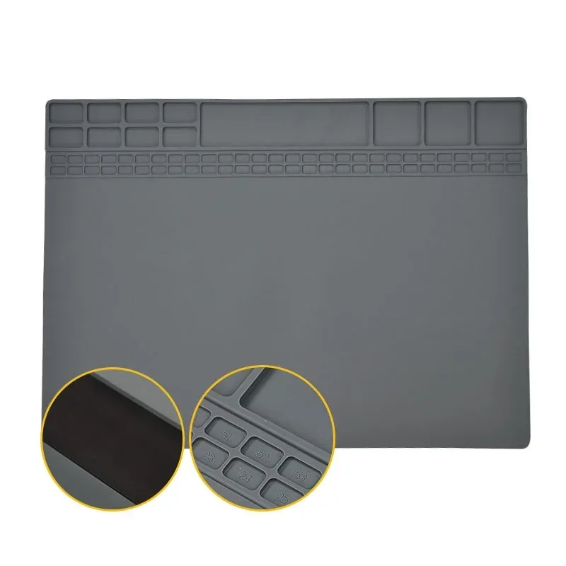 1pc Heat Insulation Silicone Pad Soldering Mat Desk Mat Computer Phone Working Repair Pad Welding Repair Tool Accessories
