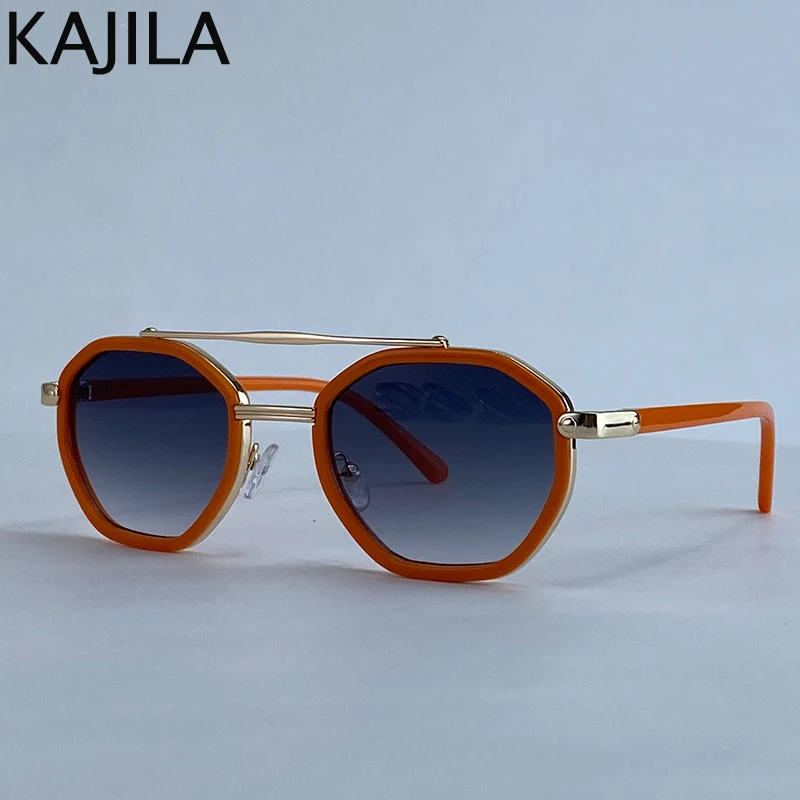 Steampunk Octagon Quadratische Sonnenbrille Männer 2026 Luxus Marke Vintage Punk Metall Polygon Sonnenbrille Für Männliche Klassische Shades UV400 – Detail 2