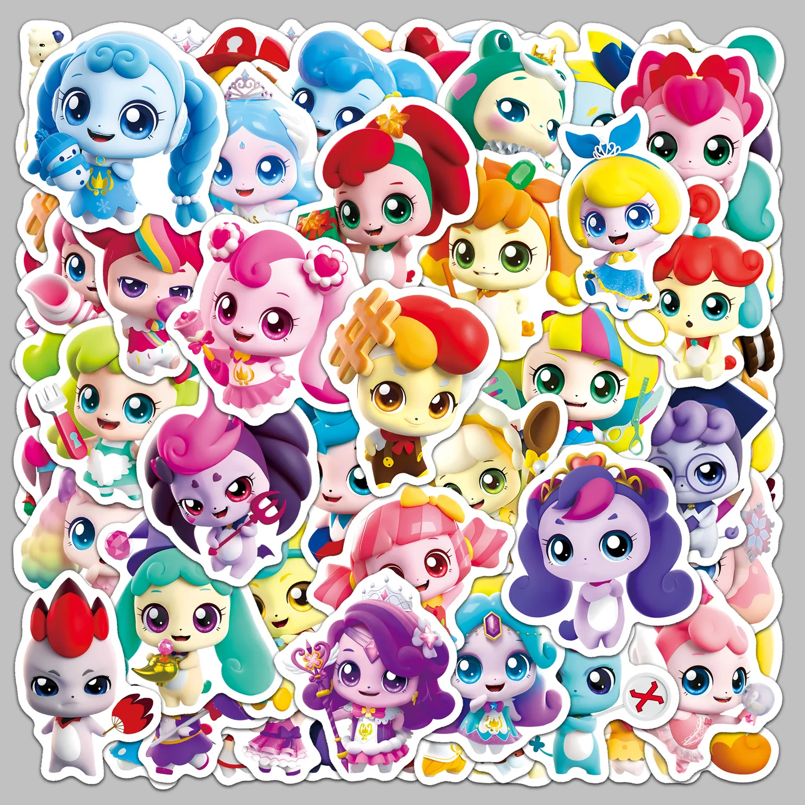 50 Wonderful Moe Stickers Q Version Cute Children's Fun Animation Cartoon Graffiti Waterproof Luggage Stationery DIY Stickers