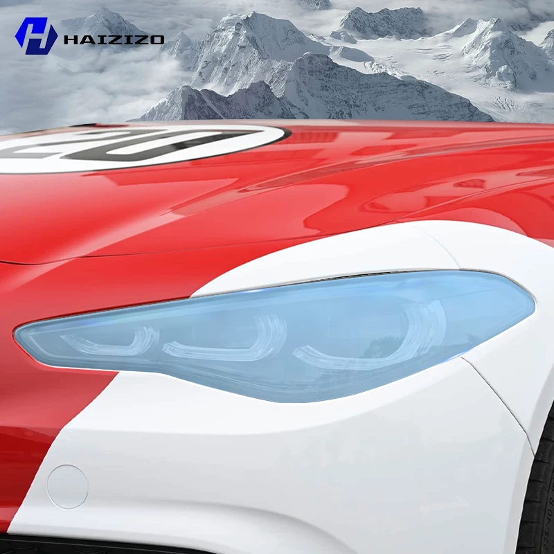 

For Alfa Romeo Giulia 2021-2025 Smoke Black Car Headlight Protective Film TPU Anti-Scratch Vinyl Wrap Kit for Auto Light Custom