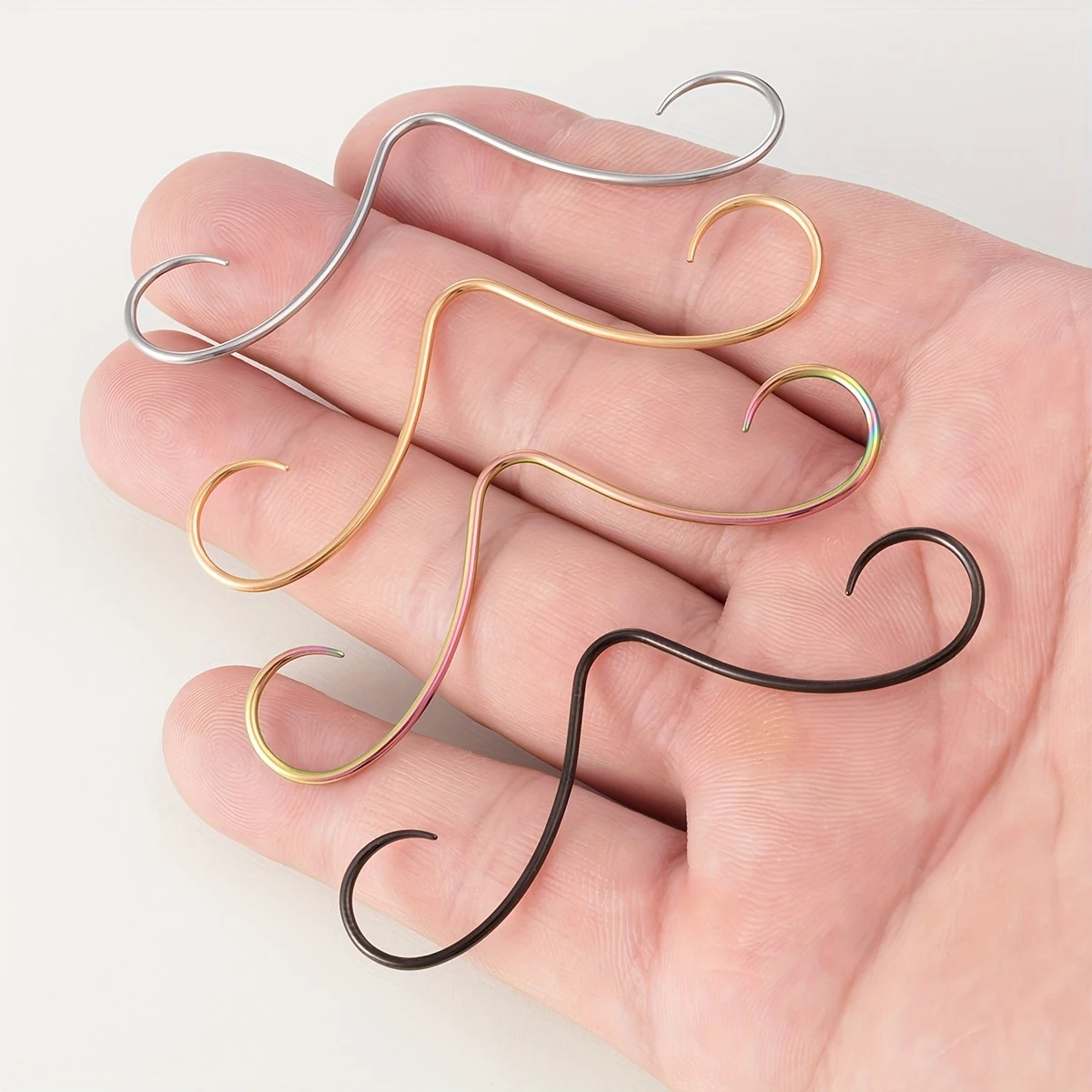 1pc Stainless Steel Mustache Nose Ring Septum Ring Nose Stud 1.2x62mm for Woman Men Body Piercing Jewelry New