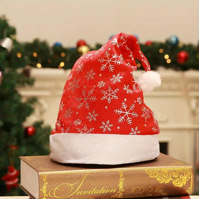 Nuevo estilo, sombrero de Papá Noel de Navidad, sombrero rojo largo de felpa para vacaciones para adultos y niños, suministros festivos para fiestas Unisex de 2024 años