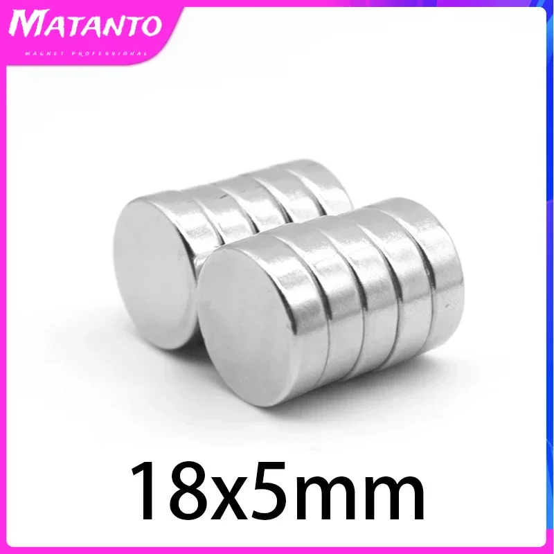 2/5/10/20/50PCS 18x5 Round Powerful Strong Magnetic Magnets 18x5mm 18*5 Thick Cylinder Rare Earth Neodymium Magnets 18mm x 5mm